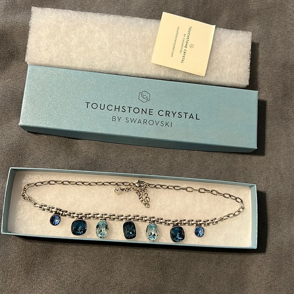 Nwt Touchstone Crystal Basketweave Necklace - Picture 2 of 2